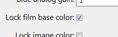 Select Lock film base color in VueScan